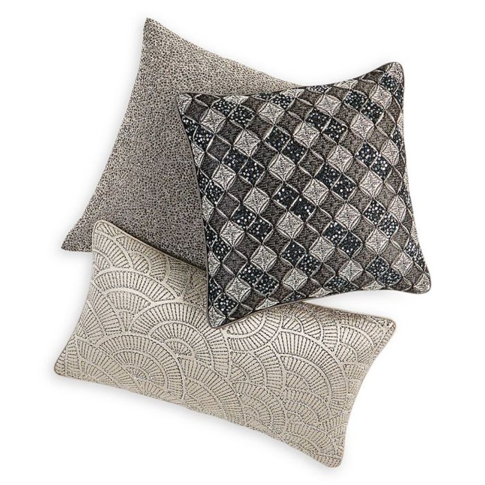 Hudson Park Deco Fan Decorative Pillow - Set of 3